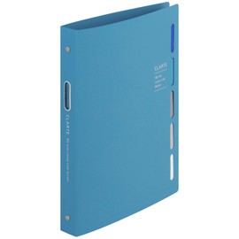 Maruman CLARTE B5 Size 26-Ring Binder, 5 Index Window Cover, with 5-tab dividers + 10 Loose Leaf Papers + 1 Clear Pocket, Blue, 1 EA (F311-02)