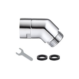 Walkinginrain 135 degrees Shower Head Elbow Adapter, Shower Arm Elbow Adapter for Wall mounted Shower or Hand Shower, Chrome