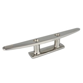 Bootsteile Brauer 1 x cleat, flat, 250 mm, 2 holes, stainless steel A4, AISI 316 cleat