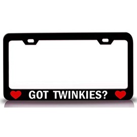 Custom Brother - GOT TWINKIES? Food Vegetable Fruit Metal Car SUV Truck License Plate Frame Bl f13