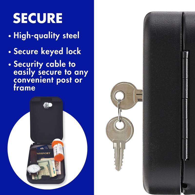 Helix - Personal Safe - Steel - Keyed Lock