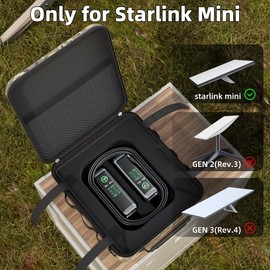 Starlink Mini Travel Case Hard Waterproof&Shockproof EVA Slim Carrying Bag for Starlink Mini Accessories with Dual Carry Options