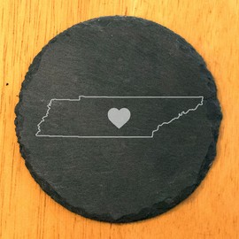 Love Tennessee Coasters - Round Slate - set of 5