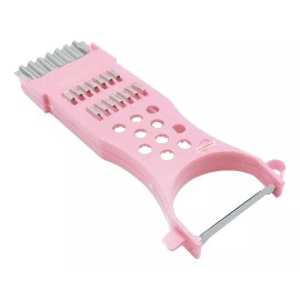 J.H. Company Rallador Cortador De Verduras Juliana Multiusos Cocina C97 Color Rosa C97