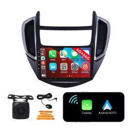 [4G 64G] Android Car Stereo FM Radio Carplay Android Auto 9" Touchscreen Headunit Media Player with Backup Camera for Chevy Trax 2014 2015 2016