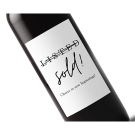 New Home Wine Label | Gift from Realtor | Sold! | Housewarming Gift | New Home Owner | Moving Away Gift | Realtor Gift | Going Away Party