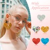 Beadthoven DIY 5 Pairs Glitter Heart Acrylic Dangle Earring Making