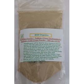 BSD Organics Pirandai Powder/Nalleru/Cissus Quadranglaris/Hadjod/Veldt Grape Powder - 100 Gm / 3.5 Oz