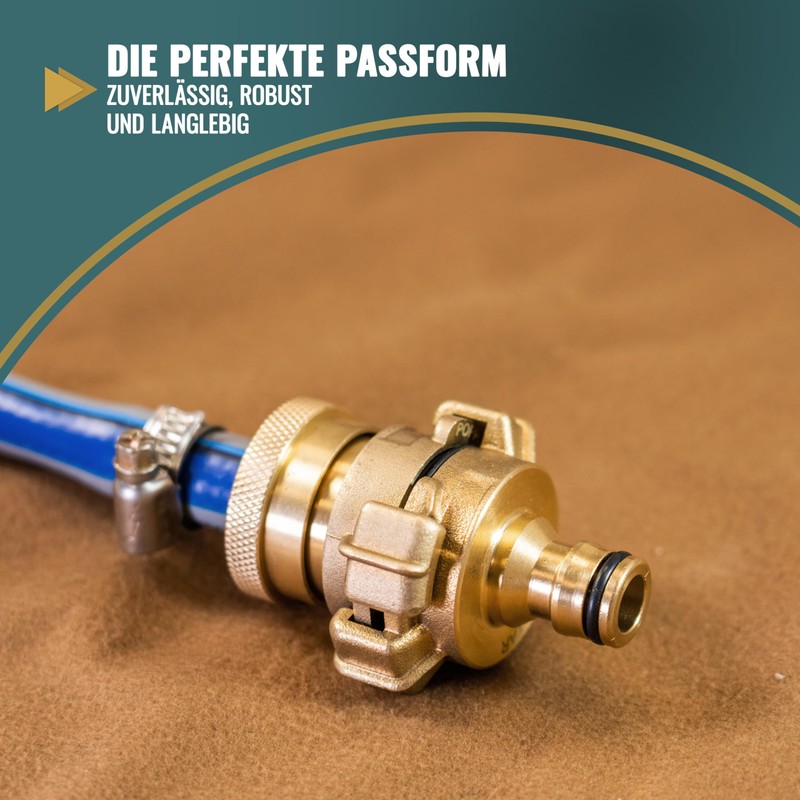 Poppstar Set of 2 Brass Quick Coupling System Geka on