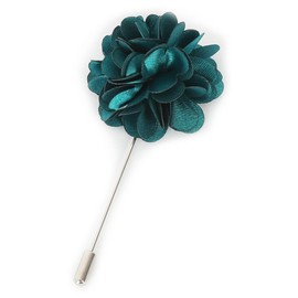 Flairs New York Gentleman's Essentials Premium Handmade Flower Lapel Pin Boutonniere (Pack of 1 Pin, Emerald Green [Camellia])