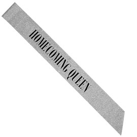 Anderson's Homecoming Queen Silver Glitter Sash, Homecoming Sashes, High School Dance, Homecoming Court
