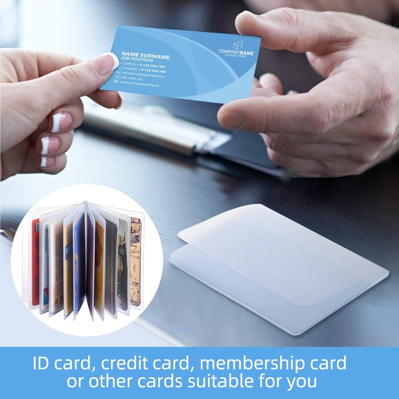 CLDURHGE Card Holder Protector Sleeves Transparent Credit Card Sleeves Plastic