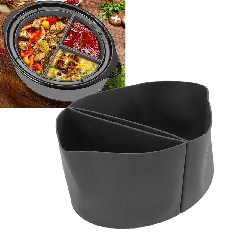 6QT Silicone Slow Cooker Liners Resuable Leakproof 2 in 1