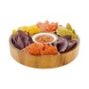 Restaurantware Chips and Dip Bowl Salsa Serving Platter Wooden Chip
