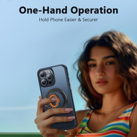 Magnetic Silicone Phone Ring Grip Holder Compatible with Phone 16 15 14 13 12 Pro Max,MagSafe Finger Loop Grip Phone Holder Pop Socket Magnetic MagSafe Kickstand Ring Stand