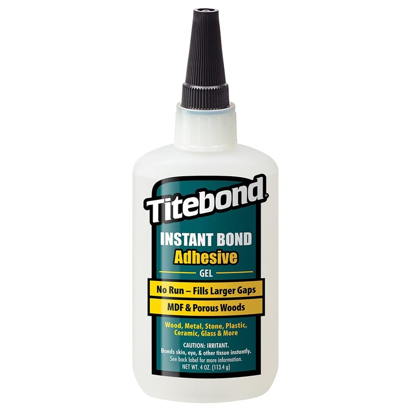 Titebond Instant Bond Gel Adhesive, 20-Second Bond, Home Repair, Woodworking,