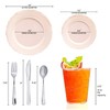 360 Piece Elegant Disposable Plastic Dinnerware Set for 60 Guests