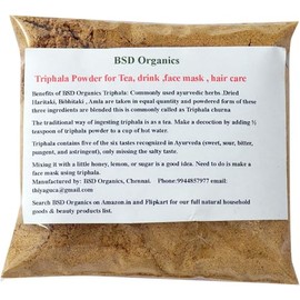 BSD Organics Triphala Powder for Tea, Drink, Face mask & Hair care -100 Grams