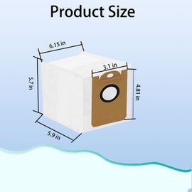 Replacement Dust Bags fit For Honiture Q6/Q6pro/Q6 SE,Laresar L6 Pro/ L6 Nex Vacuum Cleaner Robot Accessories: Large Capacity Dust Bags, 12pack