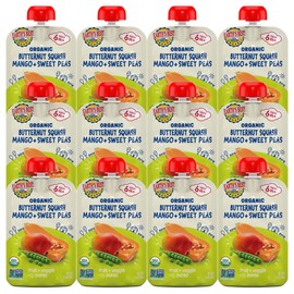 Earth's Best Organic Butternut Squash, Mango and Sweet Peas Puree Pouch 3.5oz (Pack of 12)