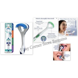 Guru Nanda Basics Dual Action Tongue Cleaner & Tongue Scraper Colors Vary