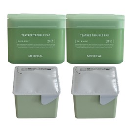 Mediheal Tea Tree Trouble Pads 100 Sheets + 2 x 100 Sheets (Refill) / Circle / 메디힐 티트리 트러블 패드 100매 + 100매(리필) 2개  써클