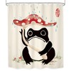 LGhtyro Funny Frog Shower Curtain Bathroom Set 60Wx71H Inches Mushroom