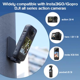 O'woda Magnetic Mount for Insta360 X4, Portable Steering Holder Bracket Outdoor Shooting Adapter Stand for Insta360 X4, X3, ONE X2, ONE X,GO 3S, GO 3, GO 2, DJI Osmo Pocket 3, 2 Camera Accessories
