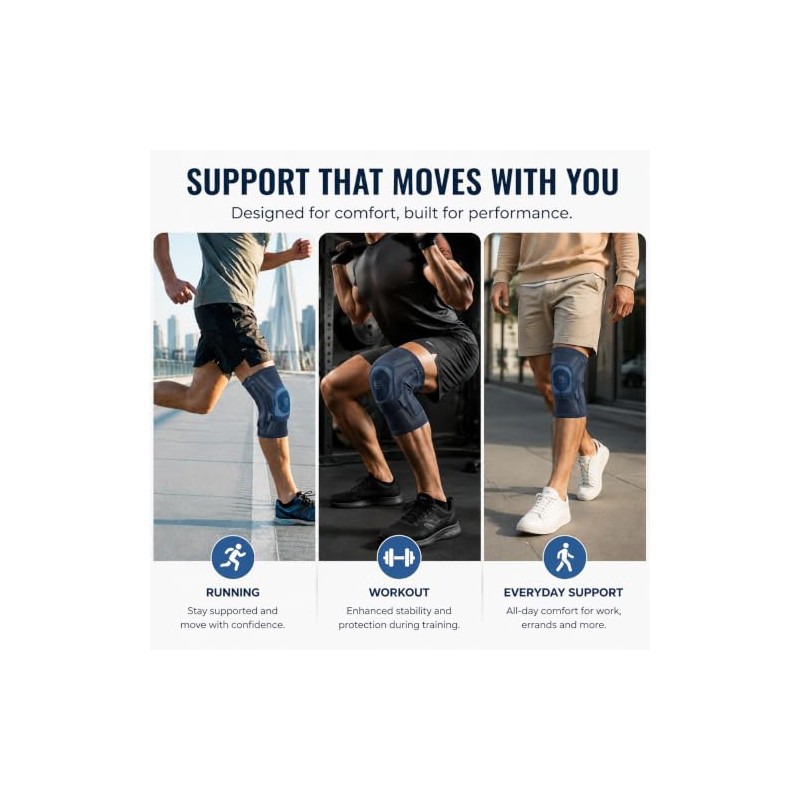 Flat-Knit Knee Brace for Knee Pain Women & Men,Patellar &
