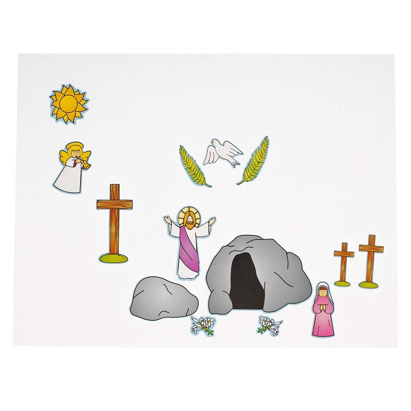 DIY Easter He Lives Sticker Sheets - 12 Set Sticker