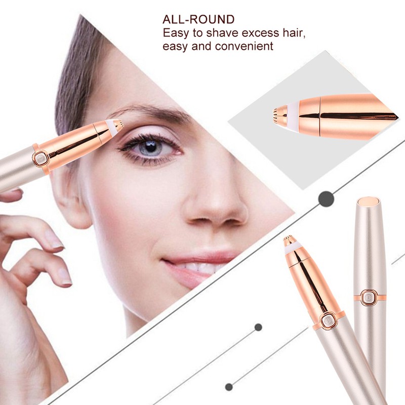 Lipstick Shaped Electric Eyebrow Trimmer Mini Portable Women Eyebrow Shaver