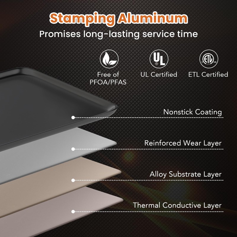 CHEFJOY 27” Large Electric Griddle, Teppanyaki Grill w/Nonstick Surface, 4