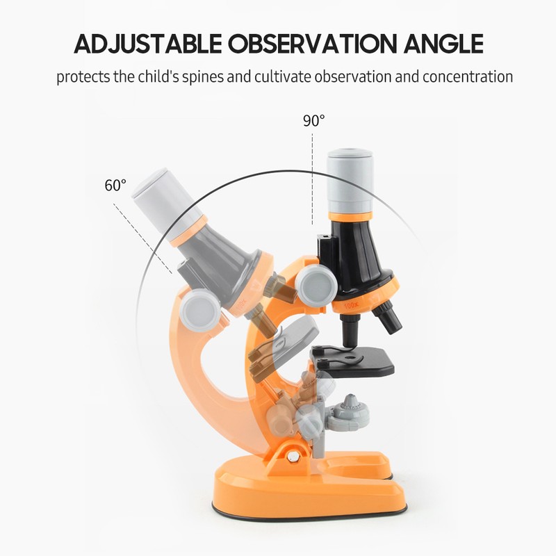 1200X Microscope Children Optical Microscope with LED Light Collection Bottles