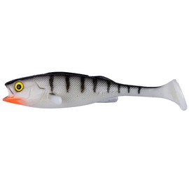 LMAB KØFI Perch Shad 9 cm White Tiger