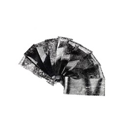 Housoutil 20pcs Long Press Nails Lace Star Design Easy to Apply Nail Wraps for Women Sticker