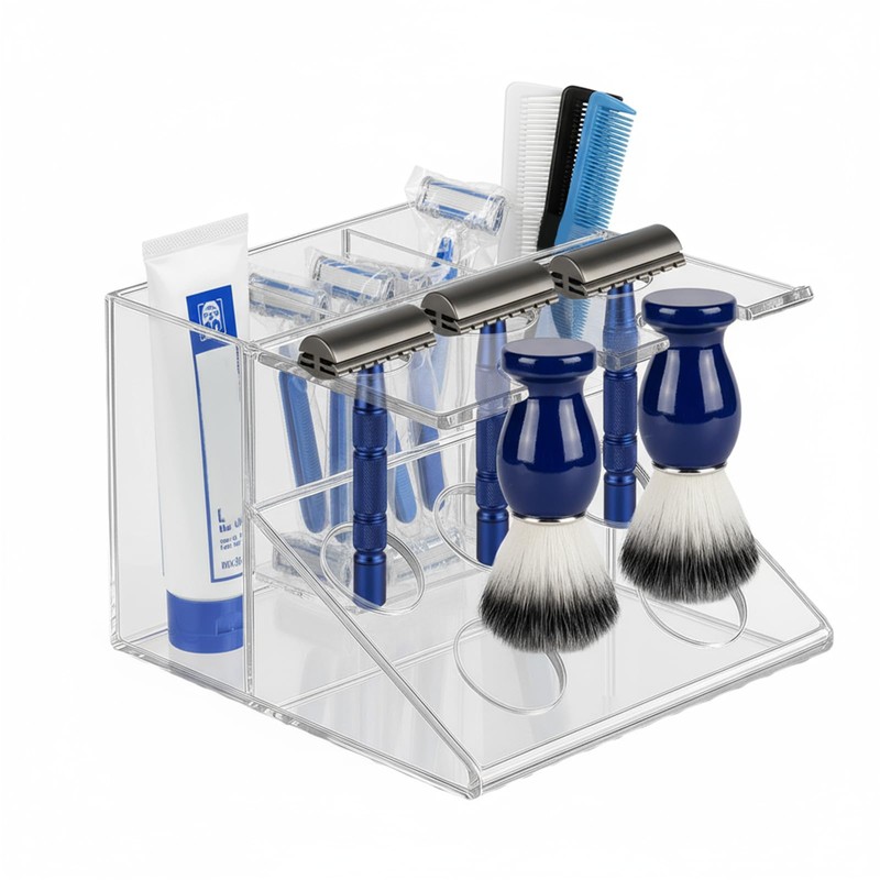Shaving Brush Stand and Razor Holder, Safety Razor Stand for