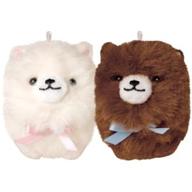 Crux Keychain Niko Nui Niko Nui 2-Piece Set Matching Pomeranian Plush Toy with Magnetic Cheeks 115448