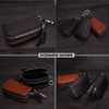 Contacts Leather Car Key Case Key Fob Bag Men's Large