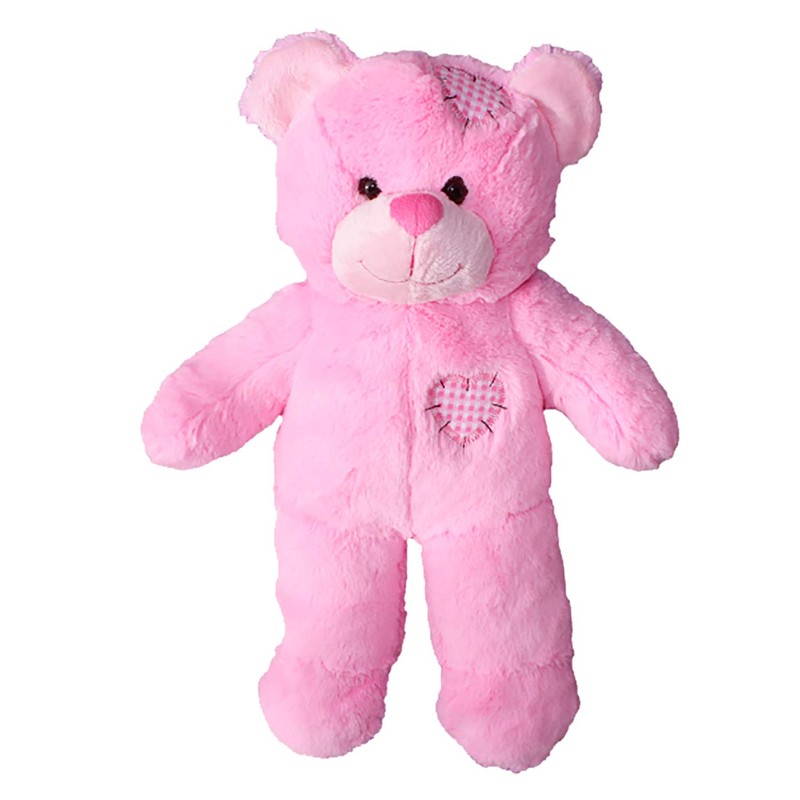 Cuddly Soft 16 inch Stuffed Pink Patches Teddy Bear...We Stuff