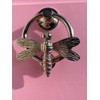 Silver Dragonfly Door Knocker for Front Door | Polished Solid