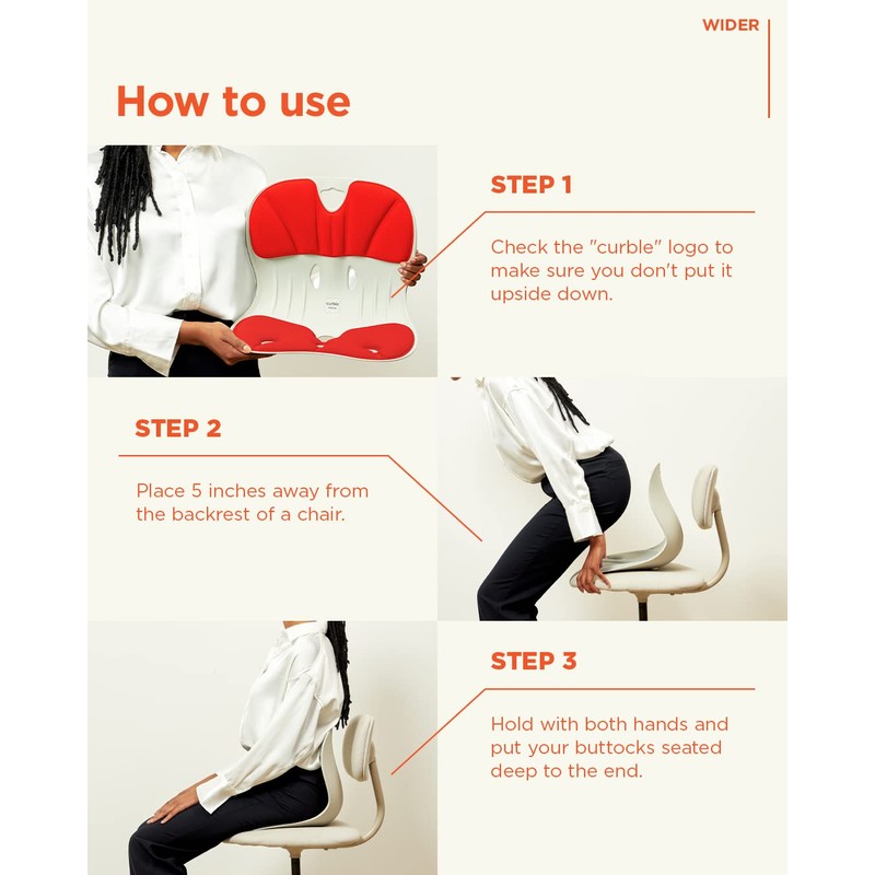 curble Chair Teenager Ergonomic Lower Back Chair Support, Lumbar Support