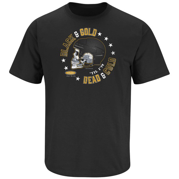 Pittsburgh Hockey Fans. Black and Gold 'Till I'm Dead and Cold. Black T-Shirt (Sm-5X) (Short Sleeve, X-Large)