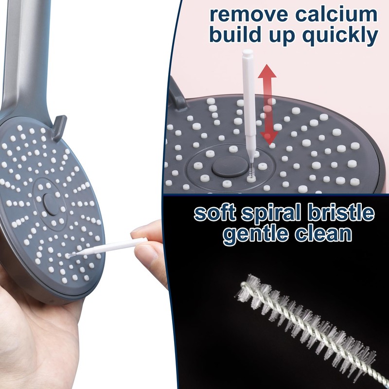 BEIQIYA 15pcs Shower Head Cleaner Picks, Micro Gap Anti-Clog Bathroom