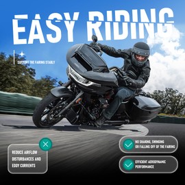 MoKitDora Fairing Support Bar Bracket for Harley 2015-2022 Road Glide Limited Special Ultra FLTRX FLTRK FLTRXS FLTRU FLTRUSE, Black