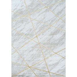 GLORY RUGS Area Rugs Marble 5x7 Cream Gold Carpet Modern Abstract Rug Living Room Dining Bedroom Rug