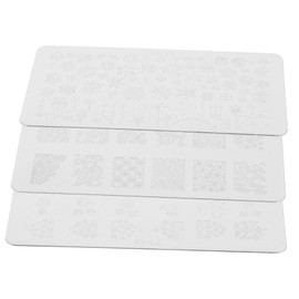 Mikinona Nail Art Transfer Template Kit Stamping Plates Stamps for DIY Manicure French Nail Art Stamps