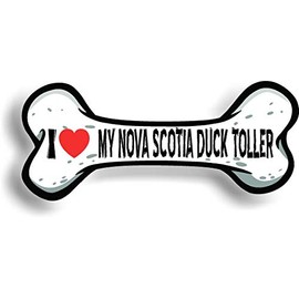 I Love My Nova Scotia Duck Toller Car Magnet Bumper Sticker 3"x7"