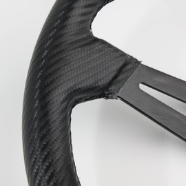 Spaorcco 14" Carbon Fiber Golf Cart Steering Wheel for Yamaha EZGO RXV & TXT,Club Car DS and Precedent Steering Wheel Fit Most Golf Carts