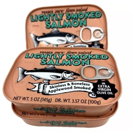 Trader joe’s 3X Trader Joe’s Light Smoked Salmon 5oz In EVOO Extra Virgin Olive Oil Delicious