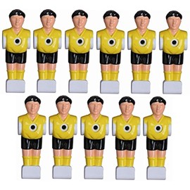 1a-sports Charlsten 11 Football Figures for 16 mm Bars Including Screws and Nuts Complete Set (Yellow/Black)